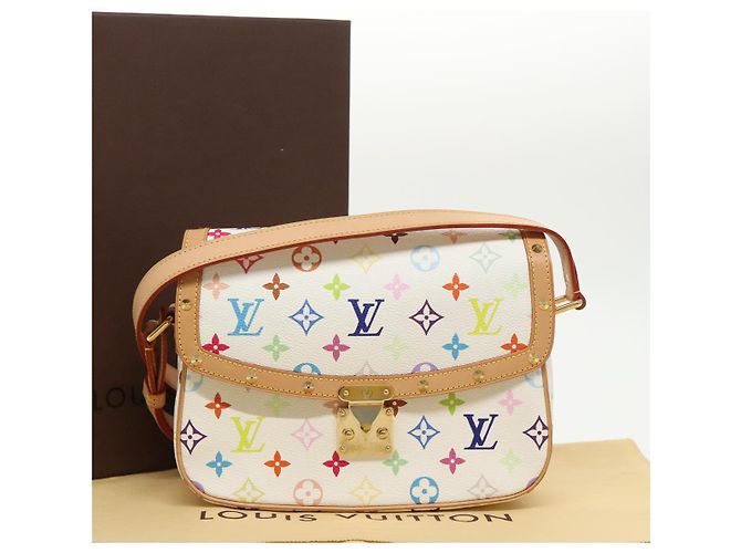 LOUIS VUITTON Schultertasche Sologne Monogramm Multicolor Weiß M92661 Auth 90289SM - Ansicht 12