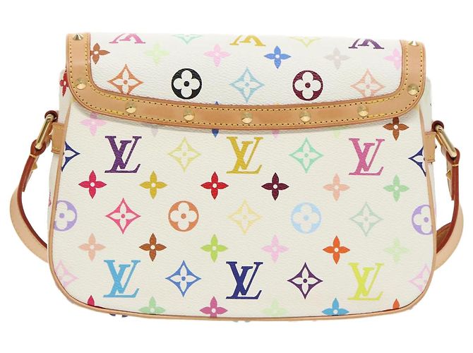 LOUIS VUITTON Schultertasche Sologne Monogramm Multicolor Weiß M92661 Auth 90289SM - Ansicht 2
