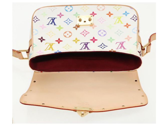 LOUIS VUITTON Schultertasche Sologne Monogramm Multicolor Weiß M92661 Auth 90289SM - Ansicht 23