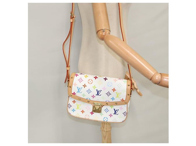 LOUIS VUITTON Schultertasche Sologne Monogramm Multicolor Weiß M92661 Auth 90289SM - Ansicht 28