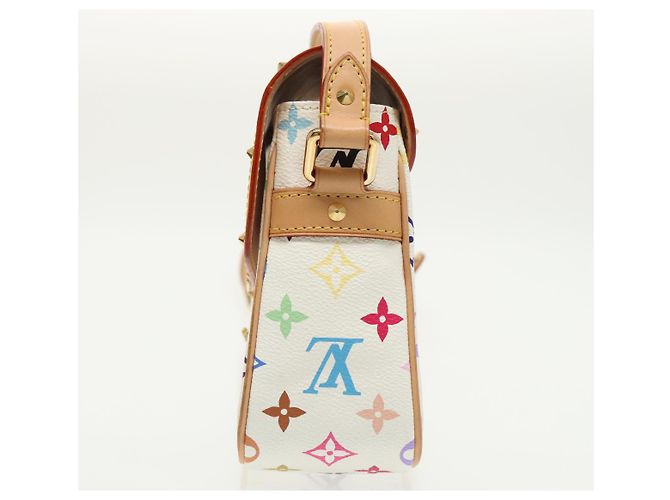 LOUIS VUITTON Schultertasche Sologne Monogramm Multicolor Weiß M92661 Auth 90289SM - Ansicht 3