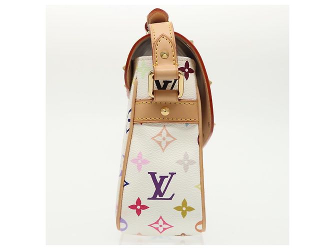 LOUIS VUITTON Schultertasche Sologne Monogramm Multicolor Weiß M92661 Auth 90289SM - Ansicht 4