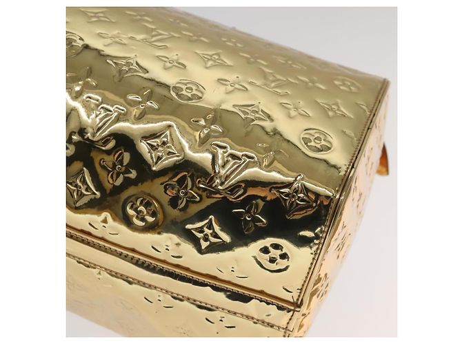 LOUIS VUITTON Borsa a Mano Monogram Miroir Speedy 35 Oro M95785 LV Auth 106299SM D'oro Monogramma - vista 14