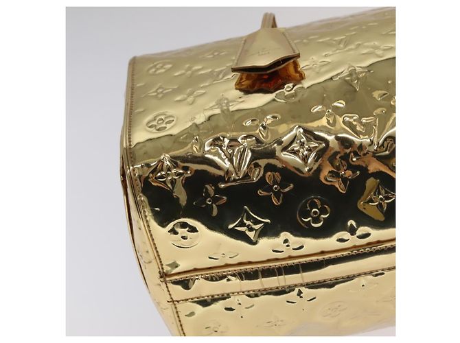 LOUIS VUITTON Borsa a Mano Monogram Miroir Speedy 35 Oro M95785 LV Auth 106299SM D'oro Monogramma - vista 15