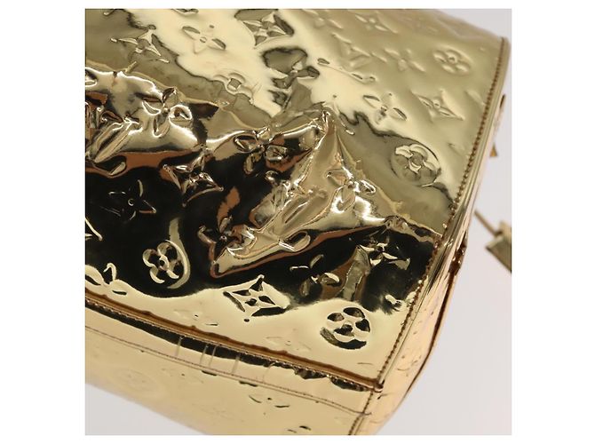 LOUIS VUITTON Borsa a Mano Monogram Miroir Speedy 35 Oro M95785 LV Auth 106299SM D'oro Monogramma - vista 16