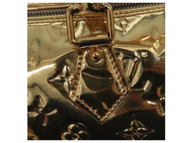 LOUIS VUITTON Borsa a Mano Monogram Miroir Speedy 35 Oro M95785 LV Auth 106299SM D'oro Monogramma - vista 18