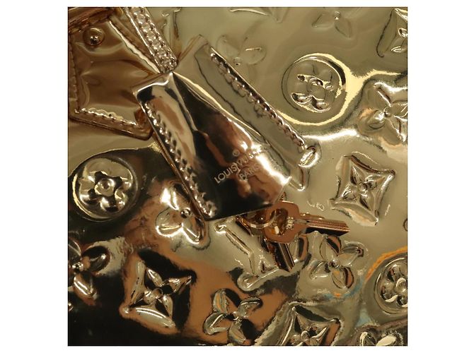 LOUIS VUITTON Borsa a Mano Monogram Miroir Speedy 35 Oro M95785 LV Auth 106299SM D'oro Monogramma - vista 20