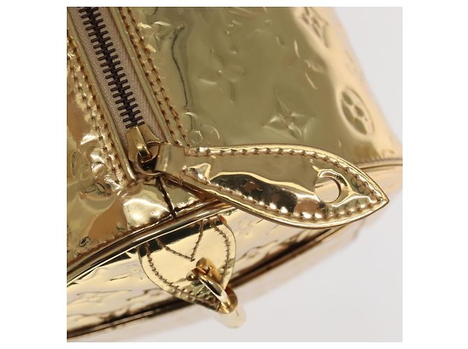 LOUIS VUITTON Borsa a Mano Monogram Miroir Speedy 35 Oro M95785 LV Auth 106299SM D'oro Monogramma - vista 21