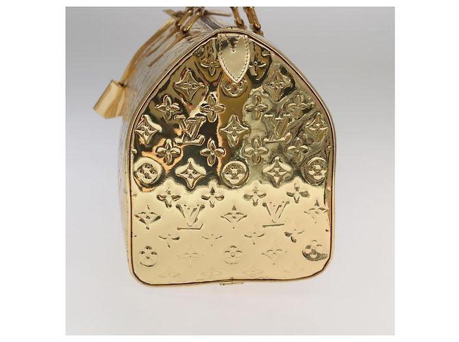 LOUIS VUITTON Borsa a Mano Monogram Miroir Speedy 35 Oro M95785 LV Auth 106299SM D'oro Monogramma - vista 3