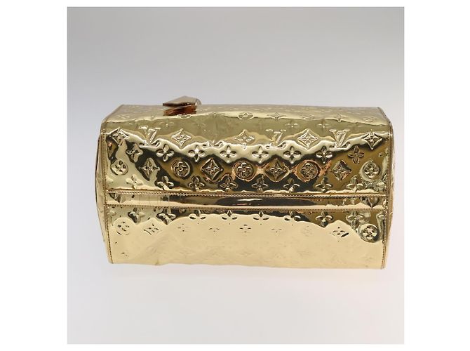 LOUIS VUITTON Borsa a Mano Monogram Miroir Speedy 35 Oro M95785 LV Auth 106299SM D'oro Monogramma - vista 5