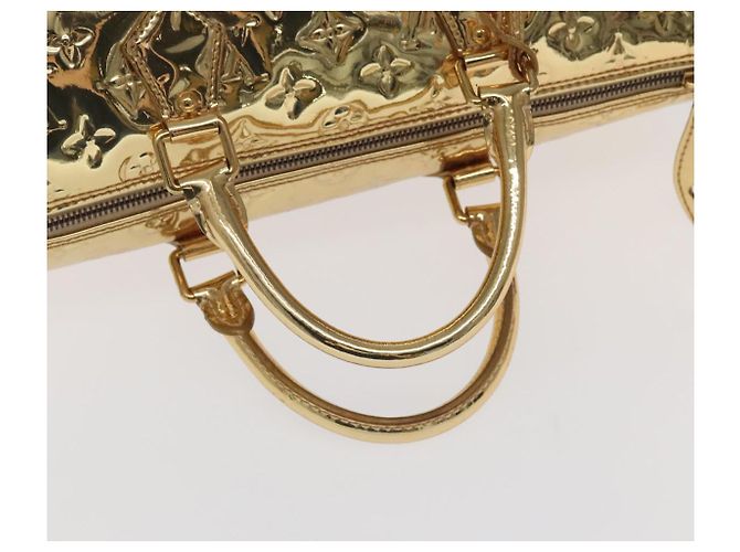 LOUIS VUITTON Borsa a Mano Monogram Miroir Speedy 35 Oro M95785 LV Auth 106299SM D'oro Monogramma - vista 7