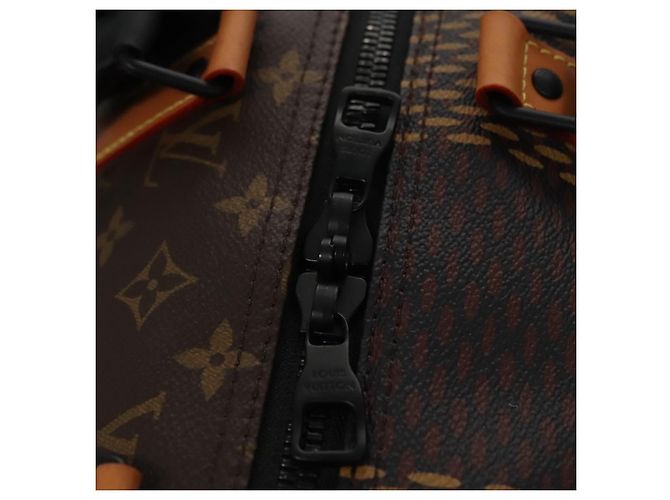 LOUIS VUITTON Borsa Keepall Bandoulière 50 Damier Ebene Giant N40360 Auth 109786SM - vista 15