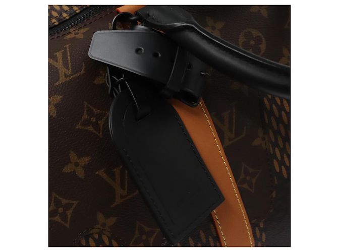LOUIS VUITTON Borsa Keepall Bandoulière 50 Damier Ebene Giant N40360 Auth 109786SM - vista 18
