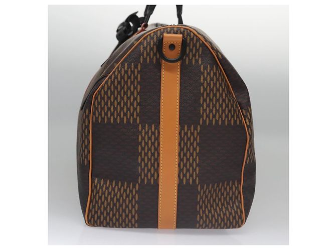 LOUIS VUITTON Borsa Keepall Bandoulière 50 Damier Ebene Giant N40360 Auth 109786SM - vista 4