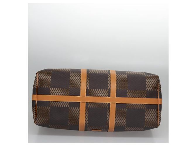 LOUIS VUITTON Borsa Keepall Bandoulière 50 Damier Ebene Giant N40360 Auth 109786SM - vista 9