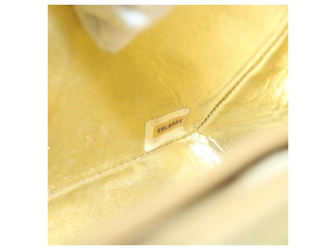 CHANEL Matelasse 17 Chain Shoulder Bag Lamb Skin Gold CC Auth 58346SAV - vista 12