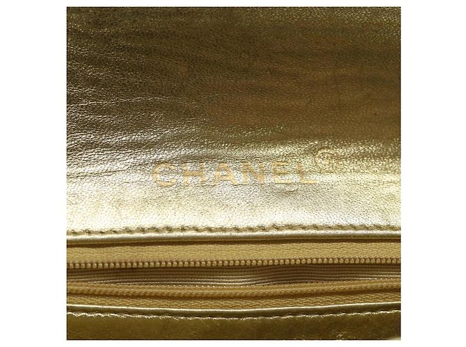 CHANEL Matelasse 17 Chain Shoulder Bag Lamb Skin Gold CC Auth 58346SAV - vista 18