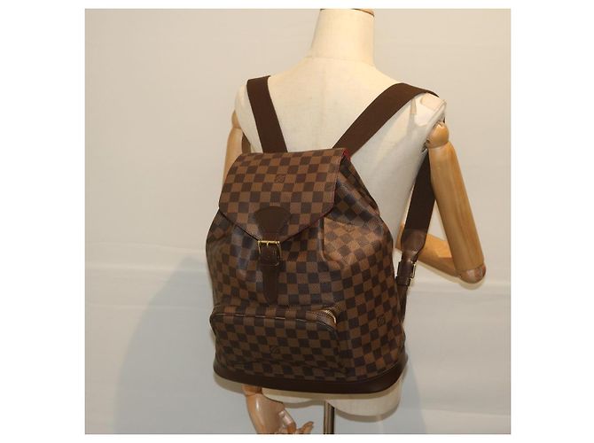 LOUIS VUITTON Zaino Montsouris GM Damier Ebene N51139 LV Auth am5291SAV - vista 26
