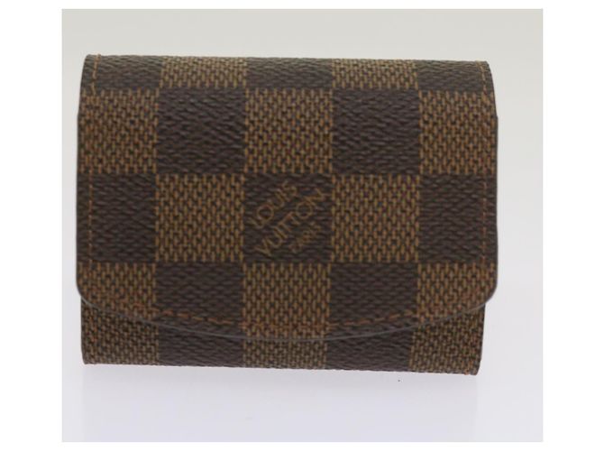 LOUIS VUITTON Custodia per Bracciali Damier Ebene M30964 LV Auth ac2763V - vista 14