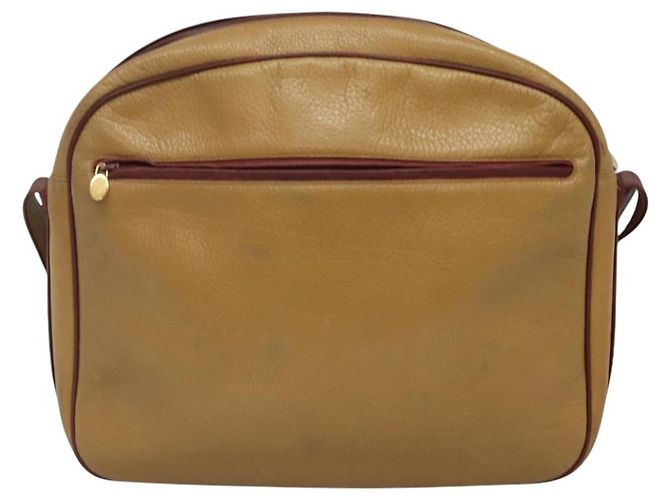 Cartier Borsa a spalla Must Line in pelle beige e rosso vino Auth BA709 Bordò - vista 3
