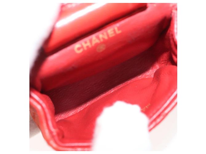 CHANEL Mini Mini Matelassé Charm Pelle di Agnello Arancione CC Auth BD1634 - vista 18