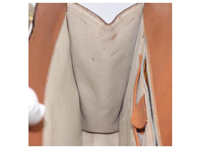 Céline Borsa a Spalla in Tela Macadam CELINE in Pelle PVC Marrone Oro Auth 117240 D'oro - vista 20