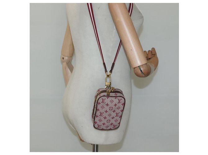 LOUIS VUITTON Pochette Digitale Mini Usu Monogramma Rossa M60001 LV Auth KD445 Rosso - vista 20