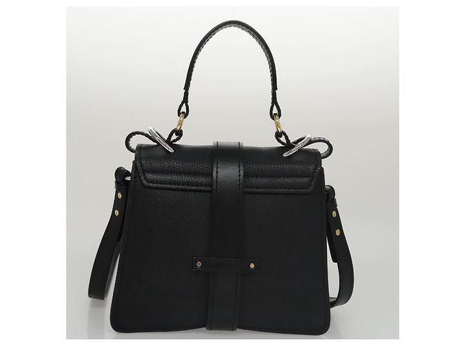 Chloé Borsa Chloe Small Day Abbey in pelle 2way nera Auth yk16365AV Nero - vista 2
