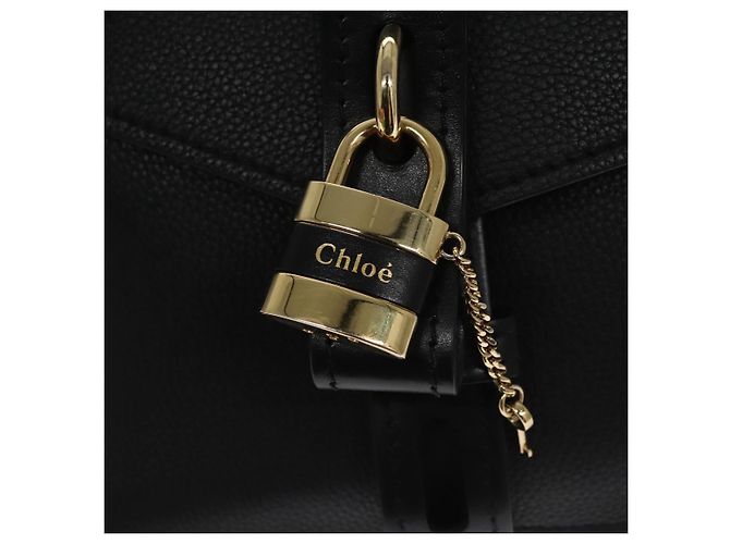 Chloé Borsa Chloe Small Day Abbey in pelle 2way nera Auth yk16365AV Nero - vista 22