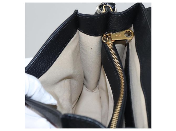 Chloé Borsa Chloe Small Day Abbey in pelle 2way nera Auth yk16365AV Nero - vista 28