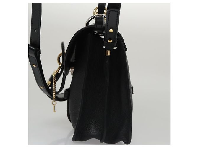 Chloé Borsa Chloe Small Day Abbey in pelle 2way nera Auth yk16365AV Nero - vista 3