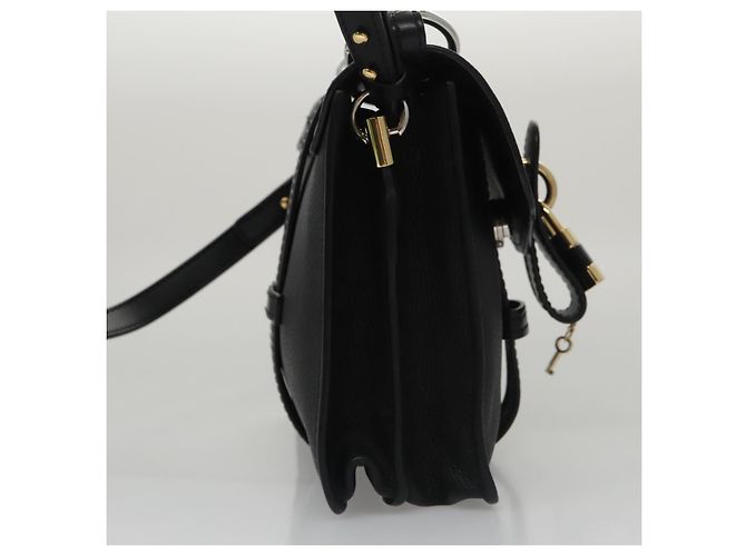 Chloé Borsa Chloe Small Day Abbey in pelle 2way nera Auth yk16365AV Nero - vista 4