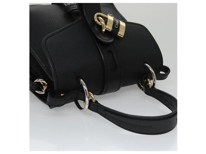 Chloé Borsa Chloe Small Day Abbey in pelle 2way nera Auth yk16365AV Nero - vista 6