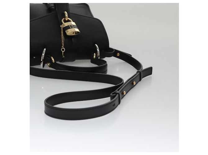 Chloé Borsa Chloe Small Day Abbey in pelle 2way nera Auth yk16365AV Nero - vista 8