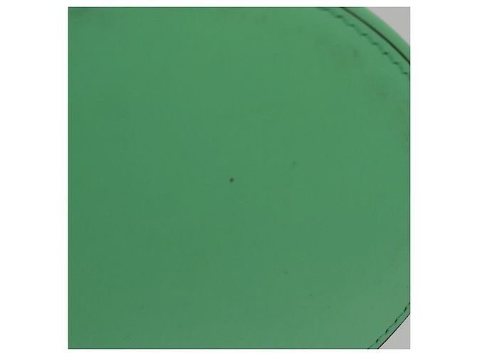 Borsa a Spalla Gancini in Pelle Verde Argento Salvatore Ferragamo Auth 107228AV - vista 18