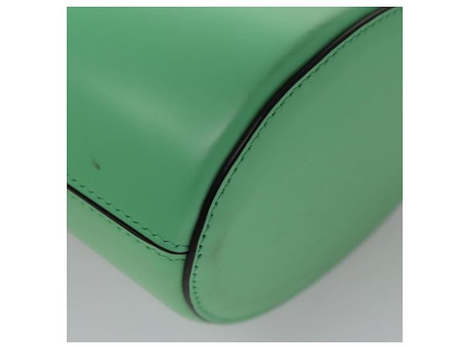 Borsa a Spalla Gancini in Pelle Verde Argento Salvatore Ferragamo Auth 107228AV - vista 21