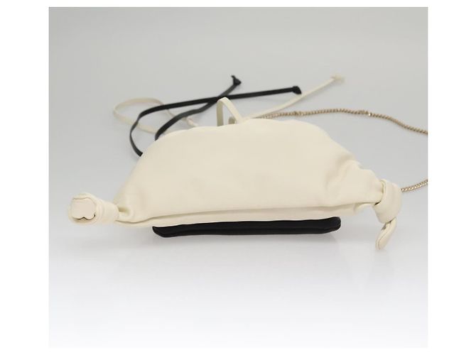 Chloé Borsa a Mano Chloe Arlin in Pelle 2 in 1 Bianco Nero Auth 107511V - vista 11