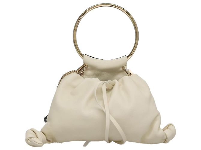 Chloé Borsa a Mano Chloe Arlin in Pelle 2 in 1 Bianco Nero Auth 107511V - vista 2