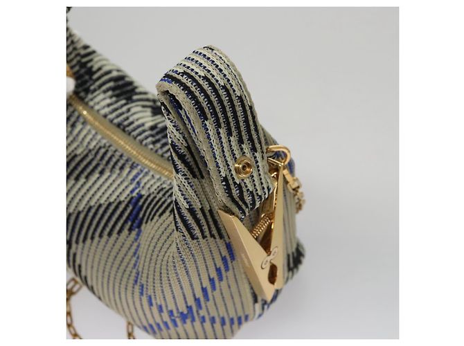 Borsa a mano mini Peg Duffle con catena Burberry grigia Auth 107507SV Marrone - vista 22