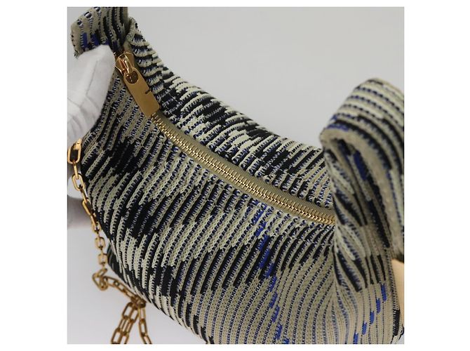Borsa a mano mini Peg Duffle con catena Burberry grigia Auth 107507SV Marrone - vista 23