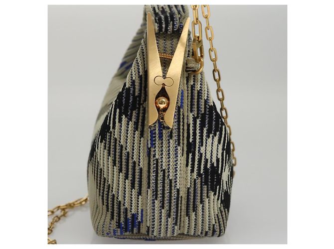 Borsa a mano mini Peg Duffle con catena Burberry grigia Auth 107507SV Marrone - vista 4
