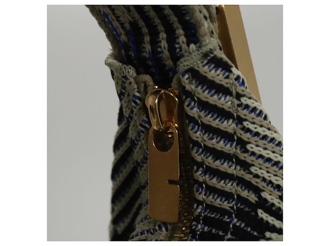 Borsa a mano mini Peg Duffle con catena Burberry grigia Auth 107507SV Marrone - vista 9