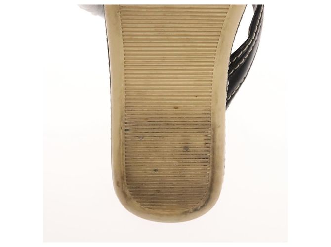 Sandali in pelle neri LOUIS VUITTON LV Auth bs25039 Nero - vista 10