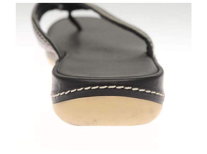 Sandali in pelle neri LOUIS VUITTON LV Auth bs25039 Nero - vista 11