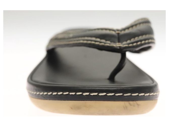 Sandali in pelle neri LOUIS VUITTON LV Auth bs25039 Nero - vista 12
