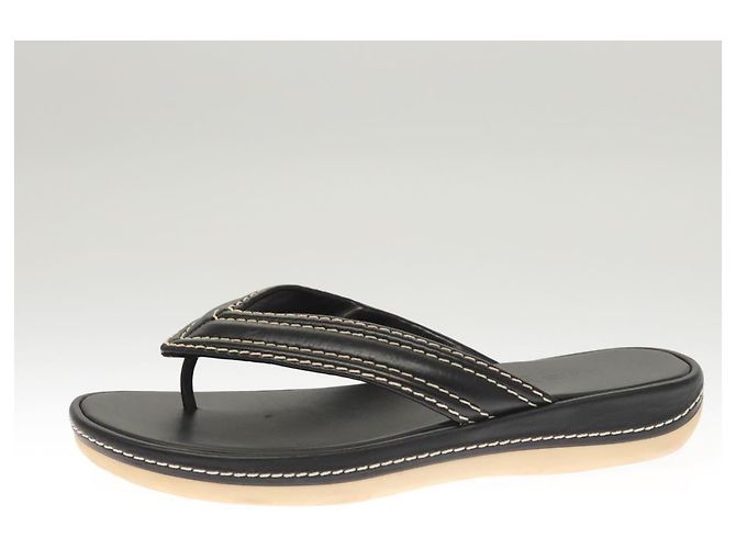 Sandali in pelle neri LOUIS VUITTON LV Auth bs25039 Nero - vista 22