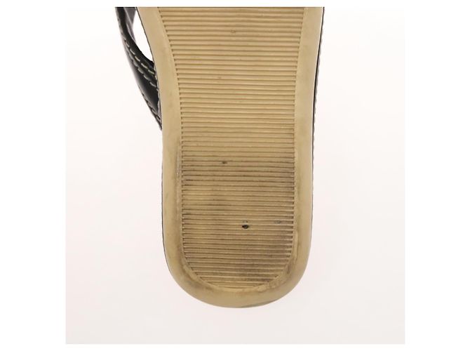 Sandali in pelle neri LOUIS VUITTON LV Auth bs25039 Nero - vista 27
