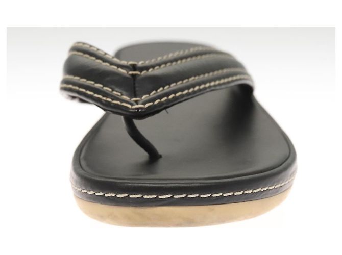 Sandali in pelle neri LOUIS VUITTON LV Auth bs25039 Nero - vista 28