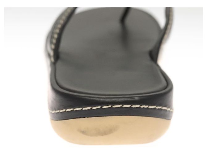 Sandali in pelle neri LOUIS VUITTON LV Auth bs25039 Nero - vista 29