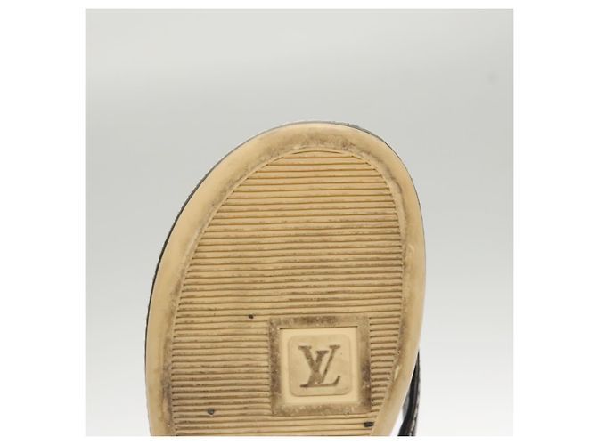 Sandali in pelle neri LOUIS VUITTON LV Auth bs25039 Nero - vista 8